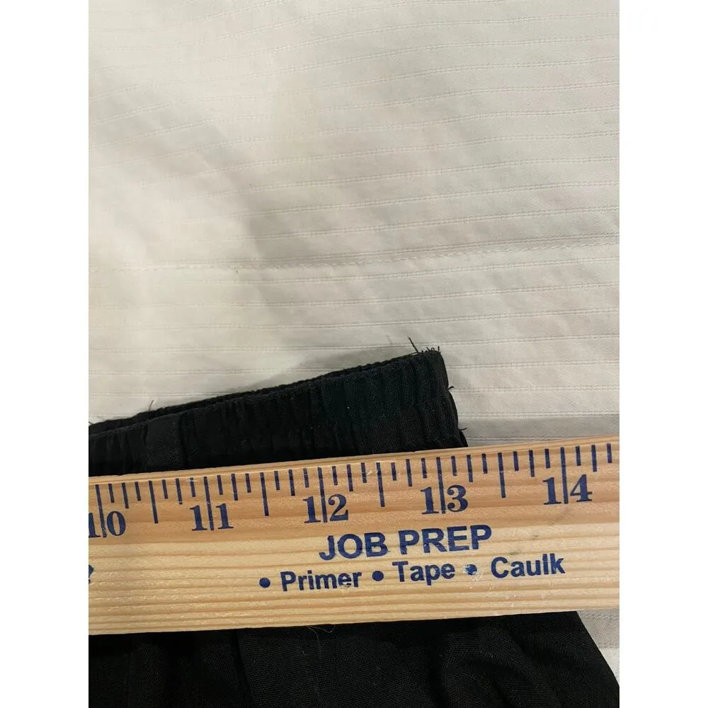 Saks Fifth Avenue High Rise 100% Silk Trouser Pants Black Women's Size Medium - Image 5