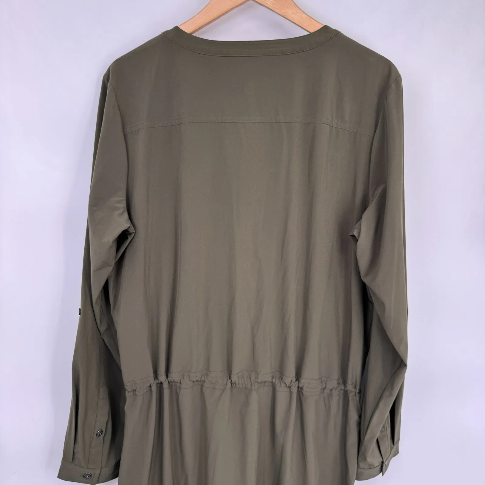 Orvis Performance Hiking Dress Womens L Olive Green Polyester Pockets Drawstring - Image 13