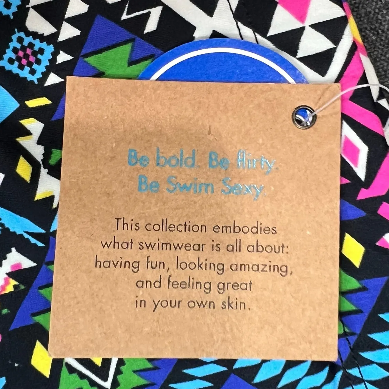 Swimsuits For All Swim Sexy Bikini Bottom Womens 16 Multicolor Geometric Boho Pink - Image 11