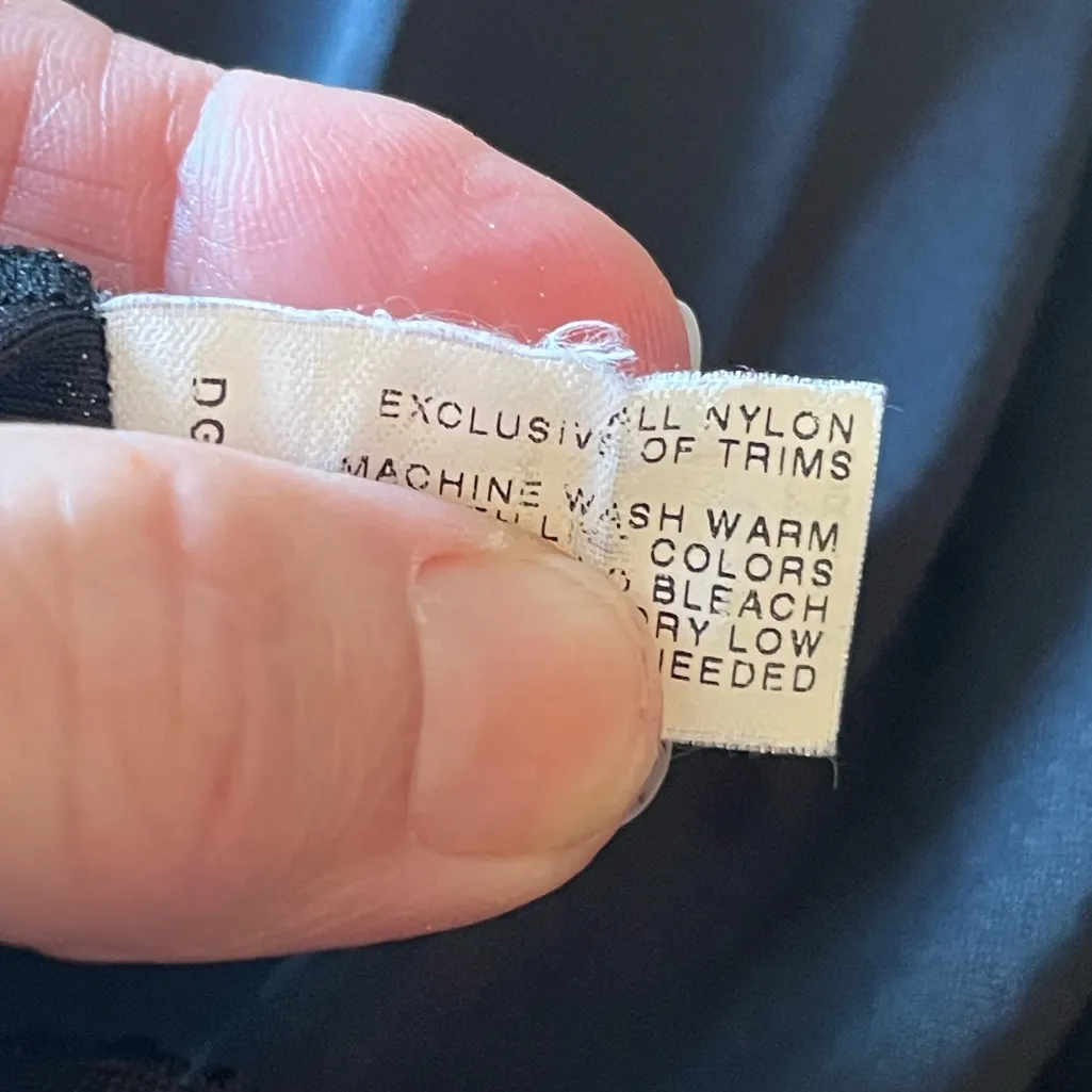 Vintage Black Nylon Half Slip Wonens Medium - Image 7
