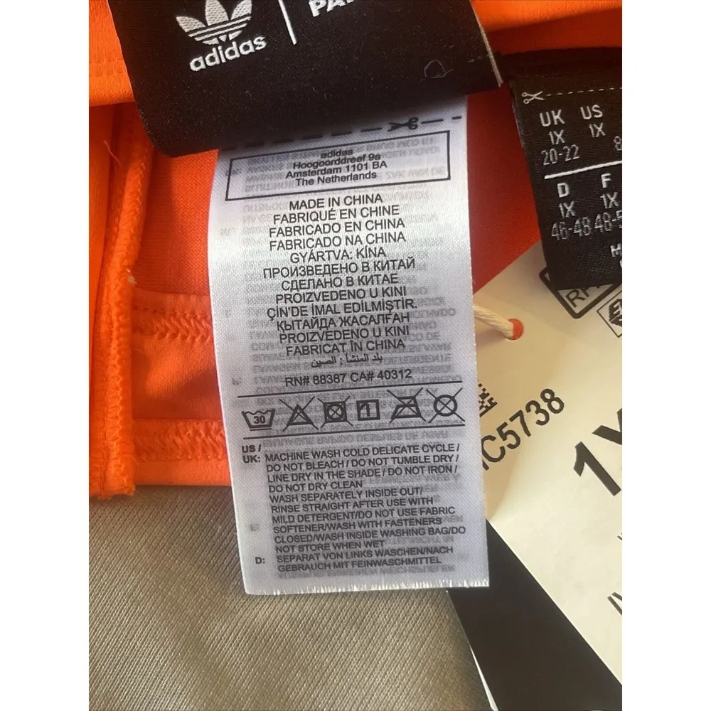 + Ivy Park Womens Plus Sz 1X Swim Bottom Solar Neon Orange Bikini Snap - Image 10