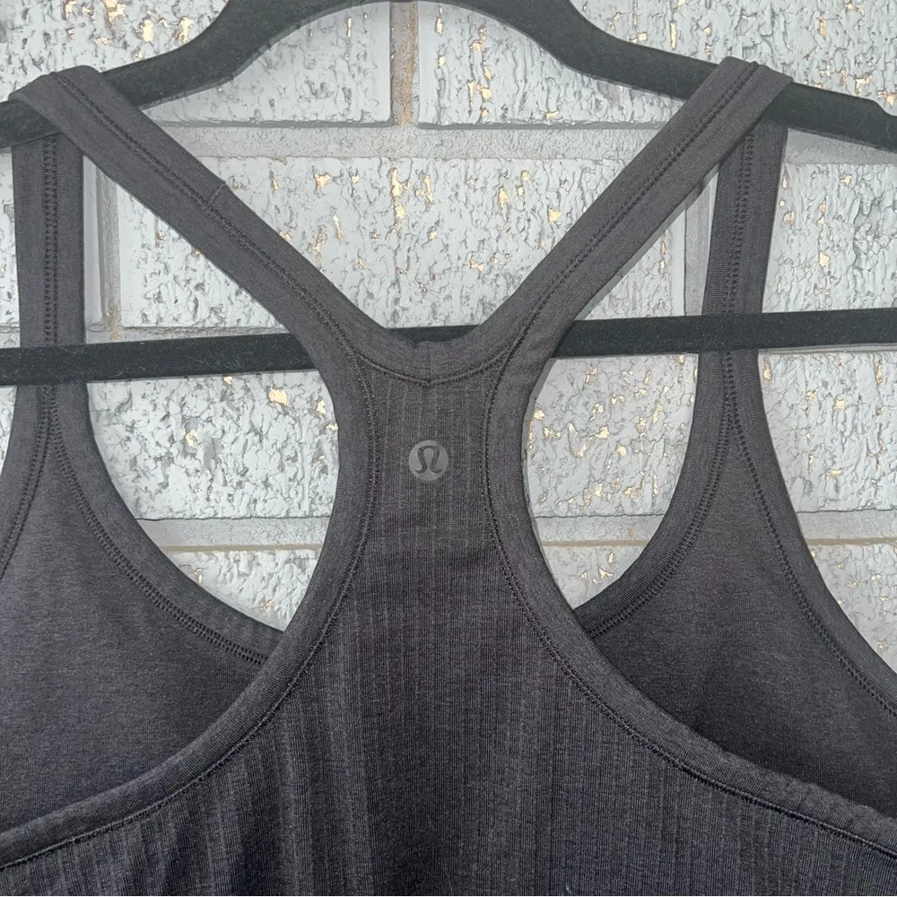 Lululemon Women Ebb to Street Tank Slimming Top -  Grey / Graphite Gray -  Sz 12 - Image 9