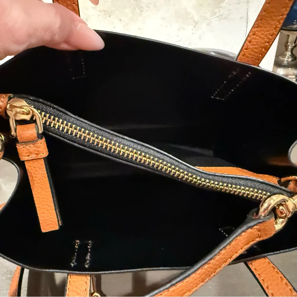 Marc Jacobs Mini Grind Tote Satchel Crossbody Smoked Almond Leather Bag NWT $350 - Image 9