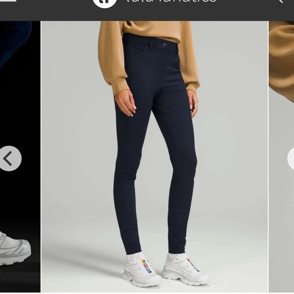 Lululemon City Sleek 5 Pocket 7/8 Work Dress Pants True Navy Blue Size 32 - Image 2