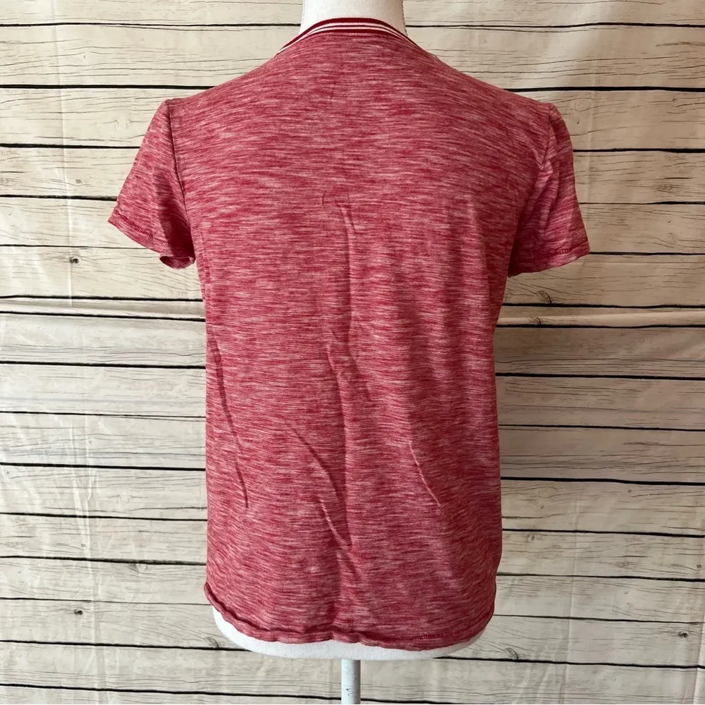 Madewell Red Heathered Ringer Short Sleeve Tee Size Small - Image 4