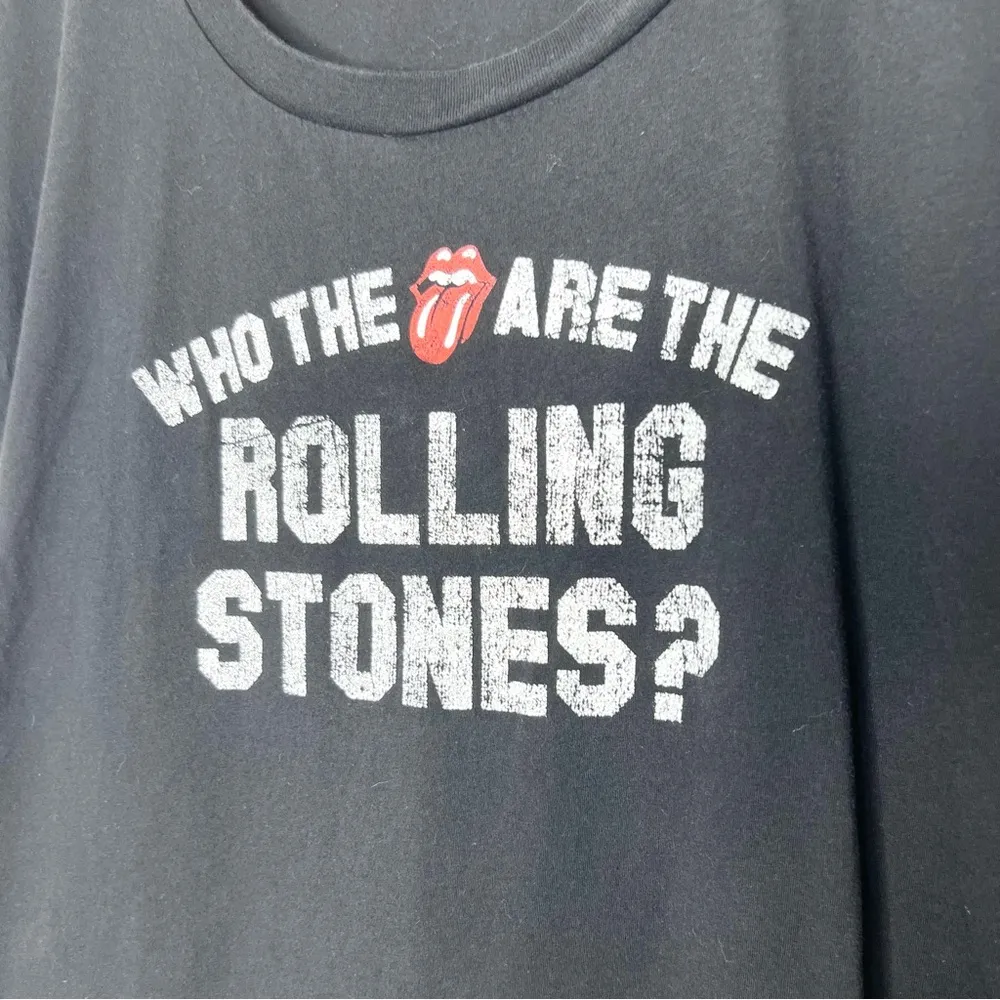 Rolling Stones Black Cap Sleeve T-Shirt Women’s Size Small - Image 4