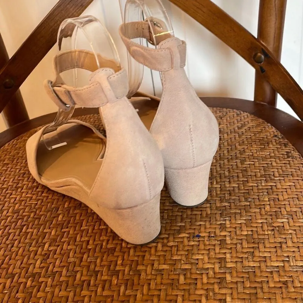 J.Crew blush pink suede wedge sandals size 6 - Image 7