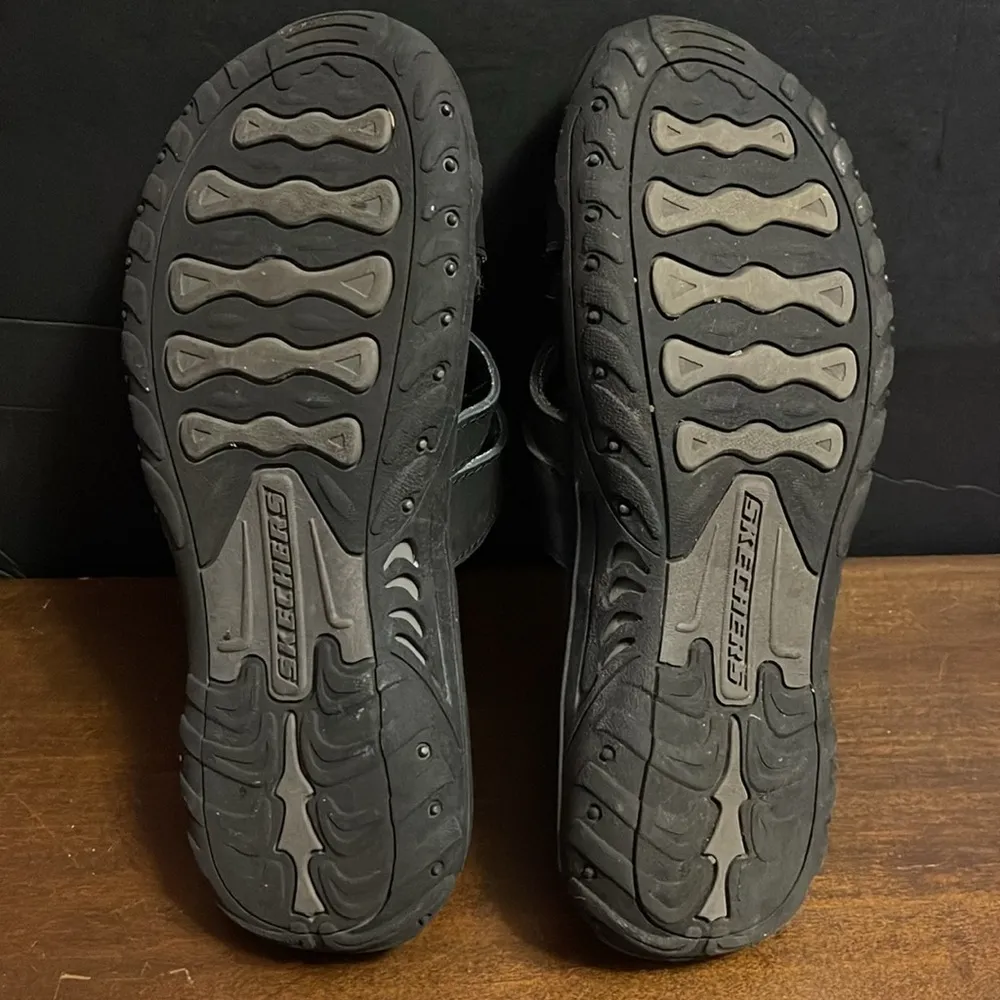 Sketchers Leather Braided Reggae Kingston Comfort Outdoor Slide, Women's Size 6 - Image 5