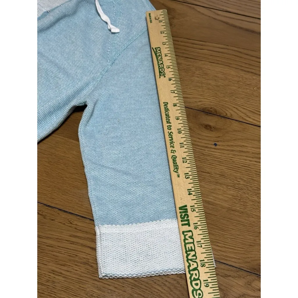 Soft Surroundings Women Sweater Size M Blue Knit Hooded Just Beachy French Terry - Image 9