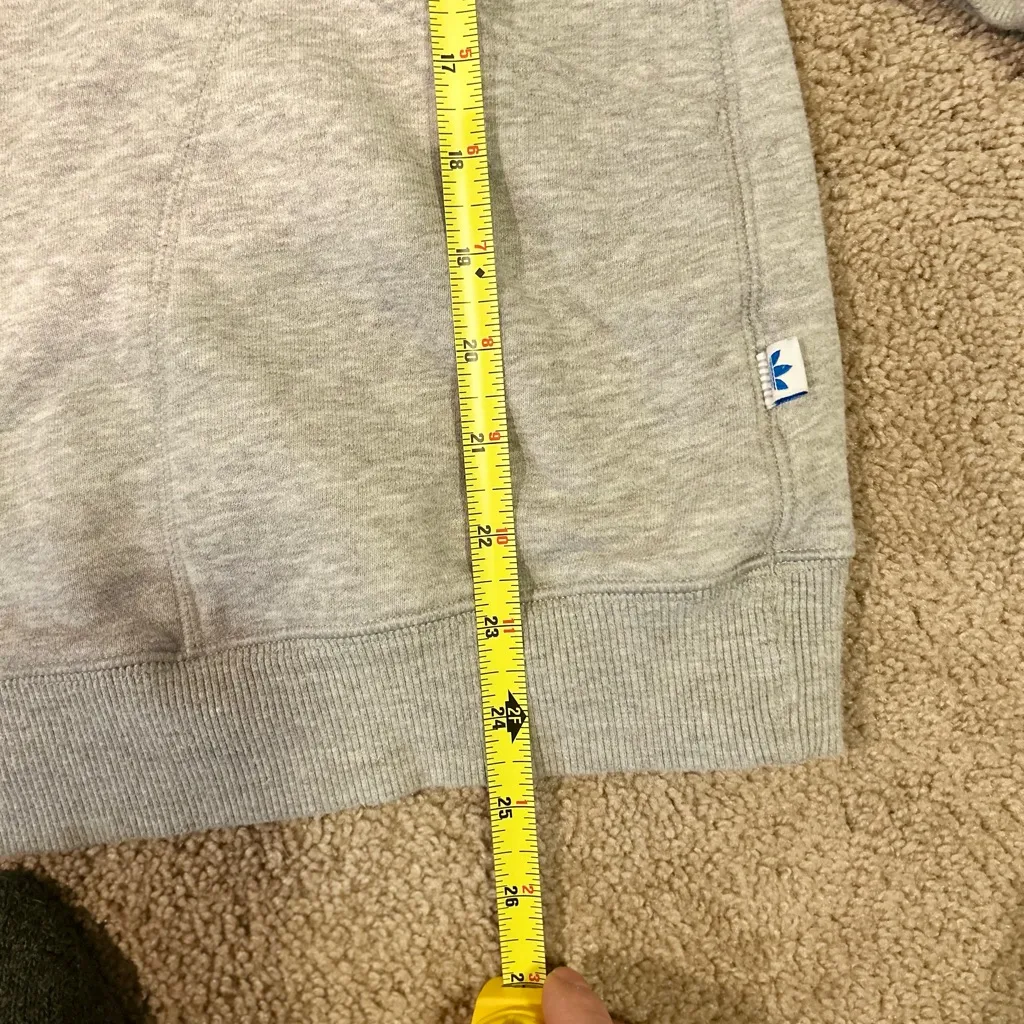 Adidas Originals Grey Trefoil Pullover Cozy Hoodie Women's M - Image 7