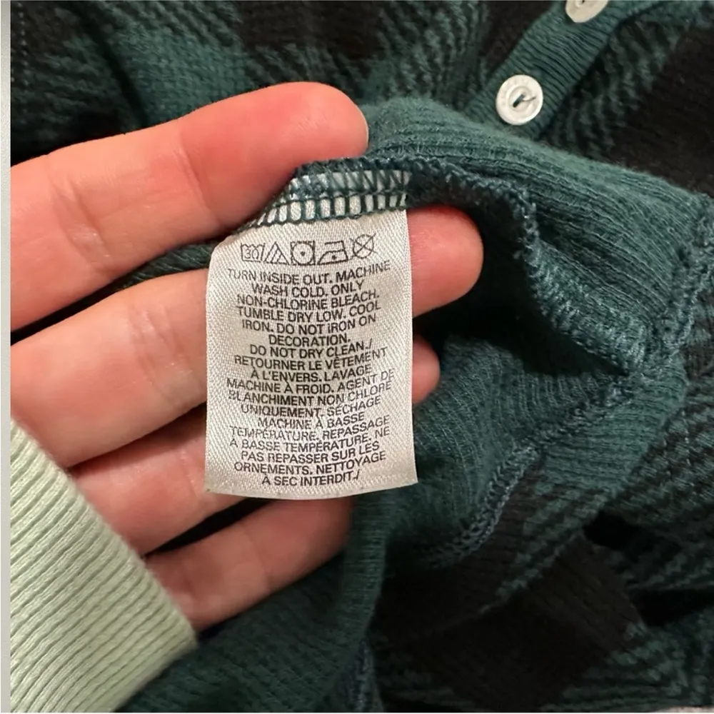 Victoria’s Secret PINK Green Plaid Sleep Shirt Small S - Image 4