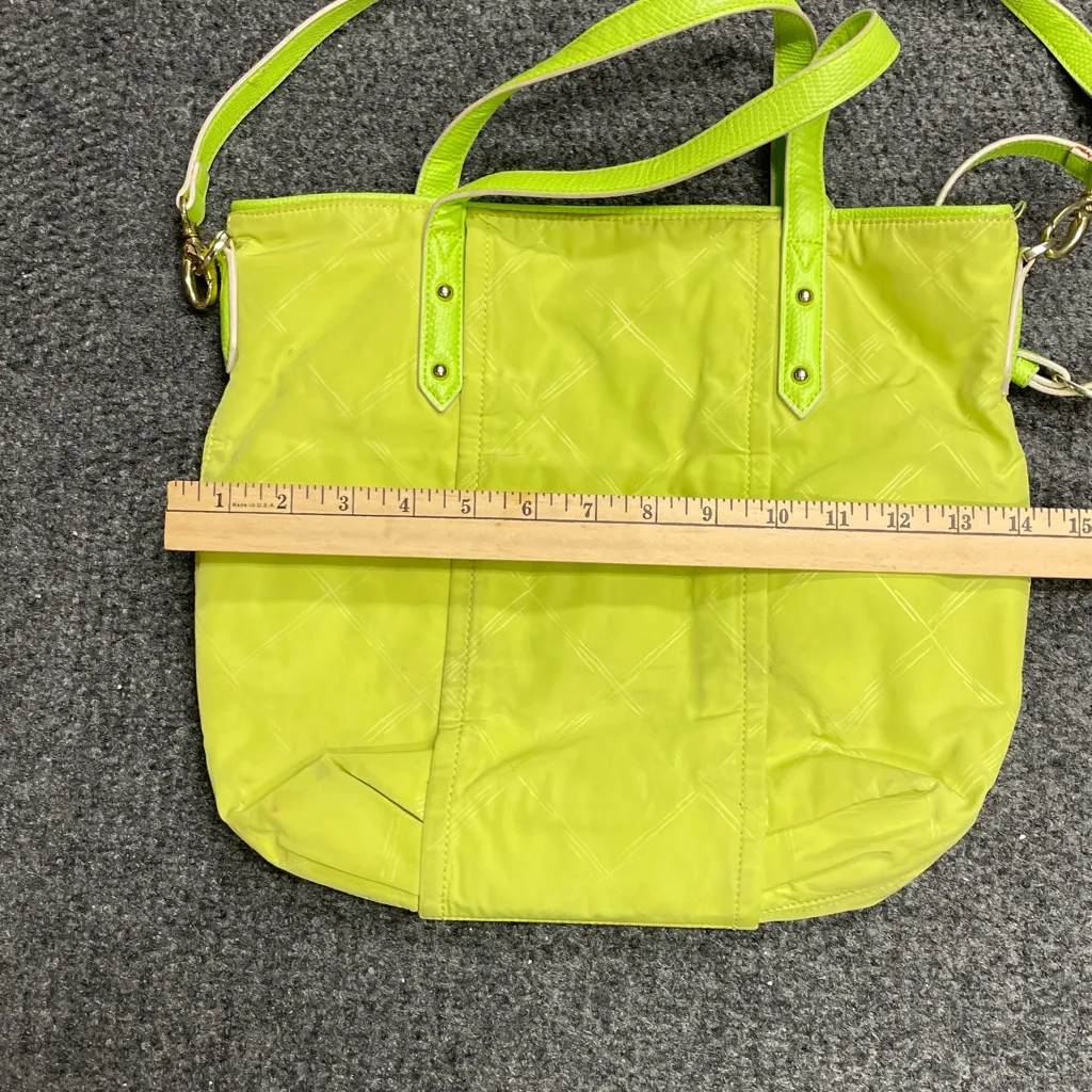 Vera Bradley Lime Green Bright Tote shoulder bag crossbody quilted - Image 4