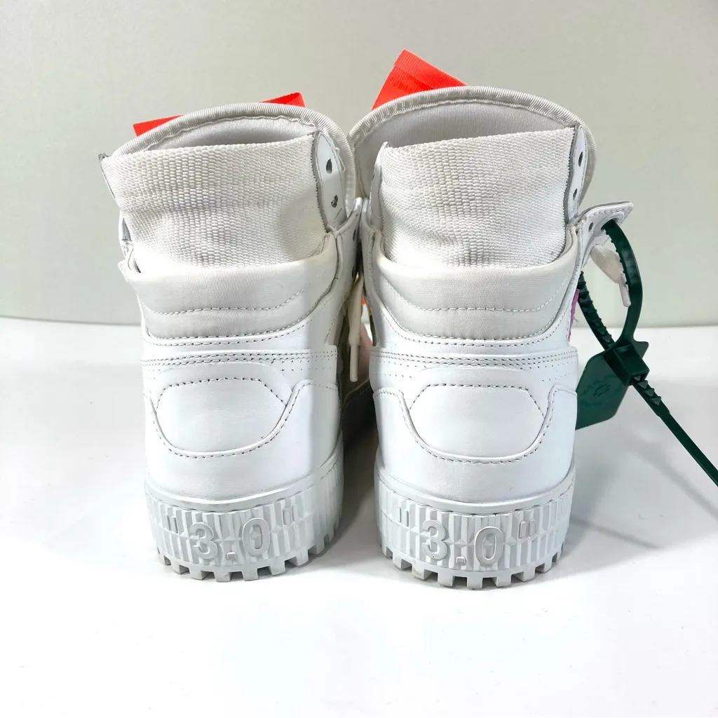 Off-White Off Court 3.0 High Top Sneaker White Fuchsia, Size 38 EU NEW - Image 10