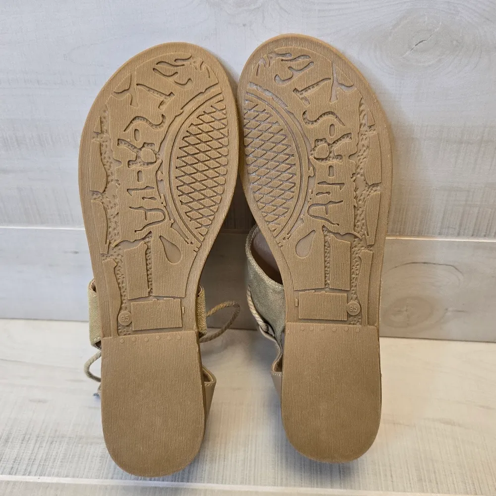 {9.5} Tilocow Posh Gladiator Sandal Comfort Flat Sandals Summer Tan - Image 7