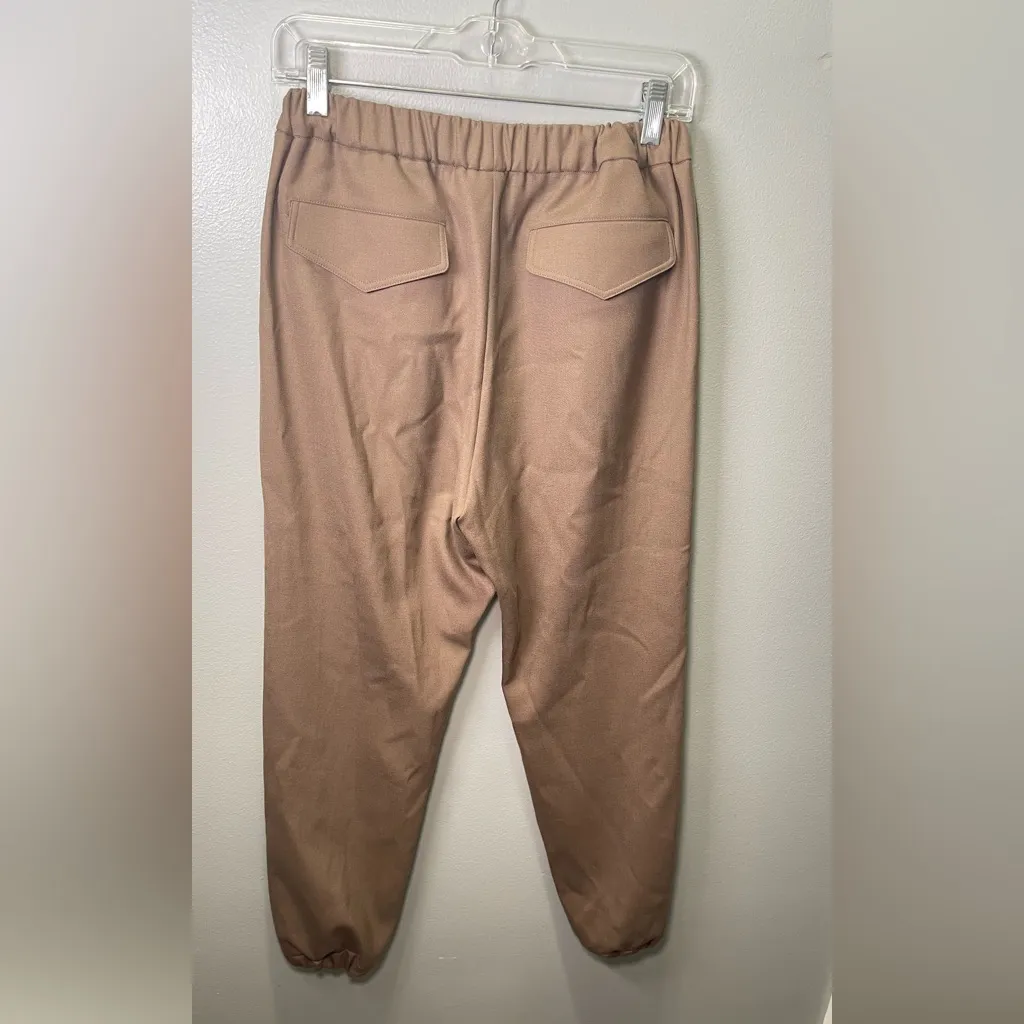 The Frankie Shop Women's Brown Pull On Wool Jogger Pants Office Work Size Small - Image 2