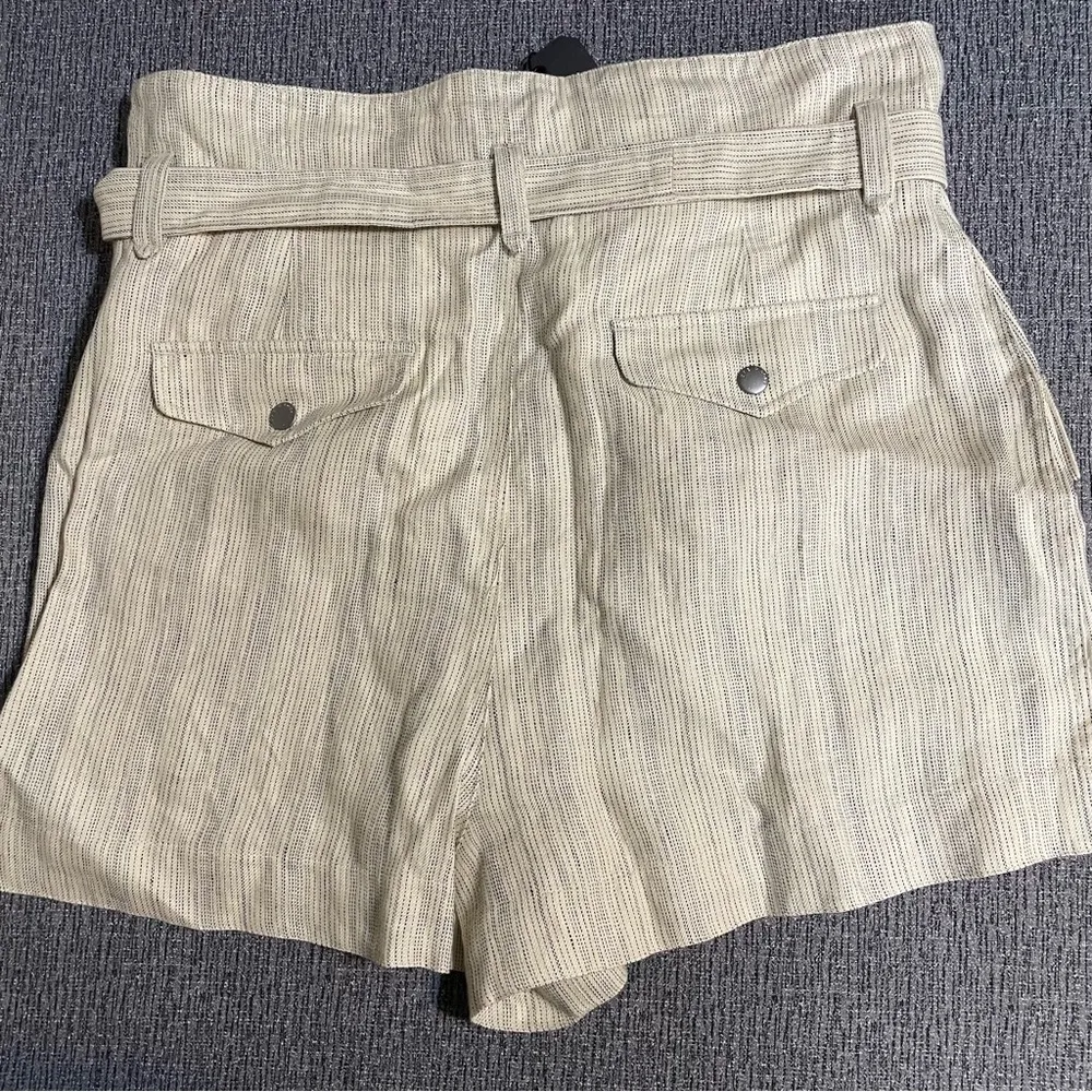 Rag & Bone Striped Linen Cargo Shorts - Image 4