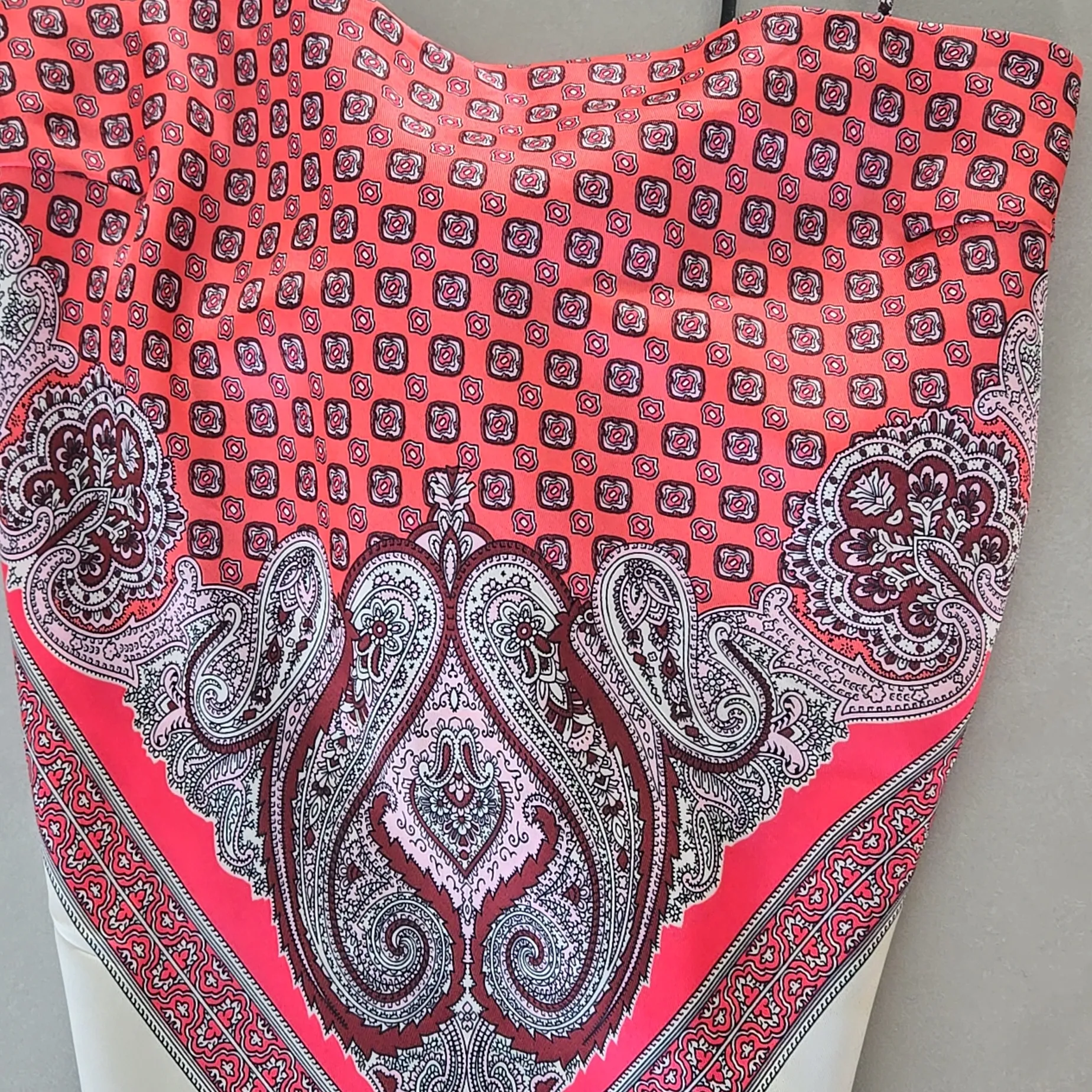 New Zara Paisley Print Red and Black Women's Top Size XS/S - Image 4