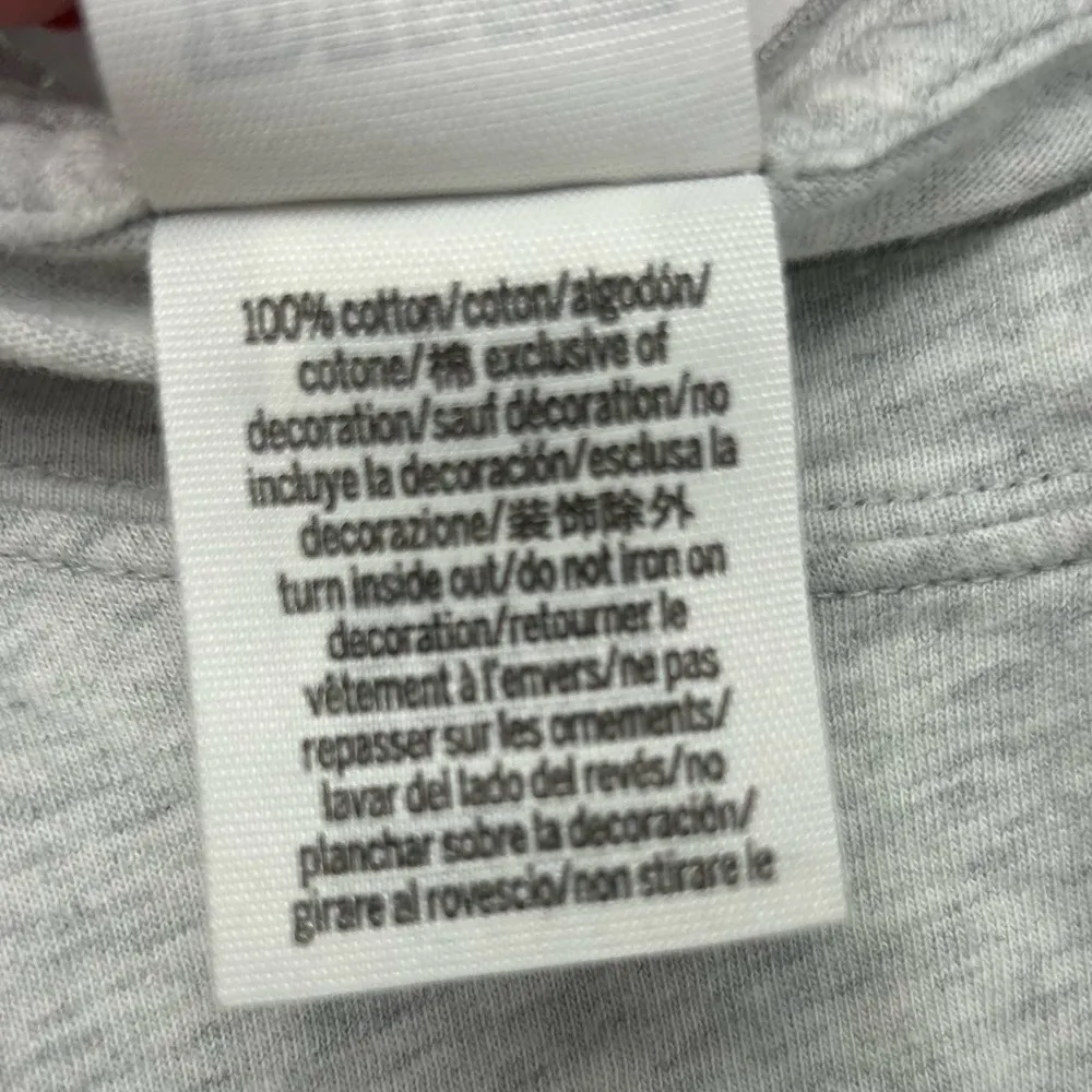 Victoria's Secret PINK Gray Long Sleeve Shirt M Gold Glitter Dog Graphic… - Image 6