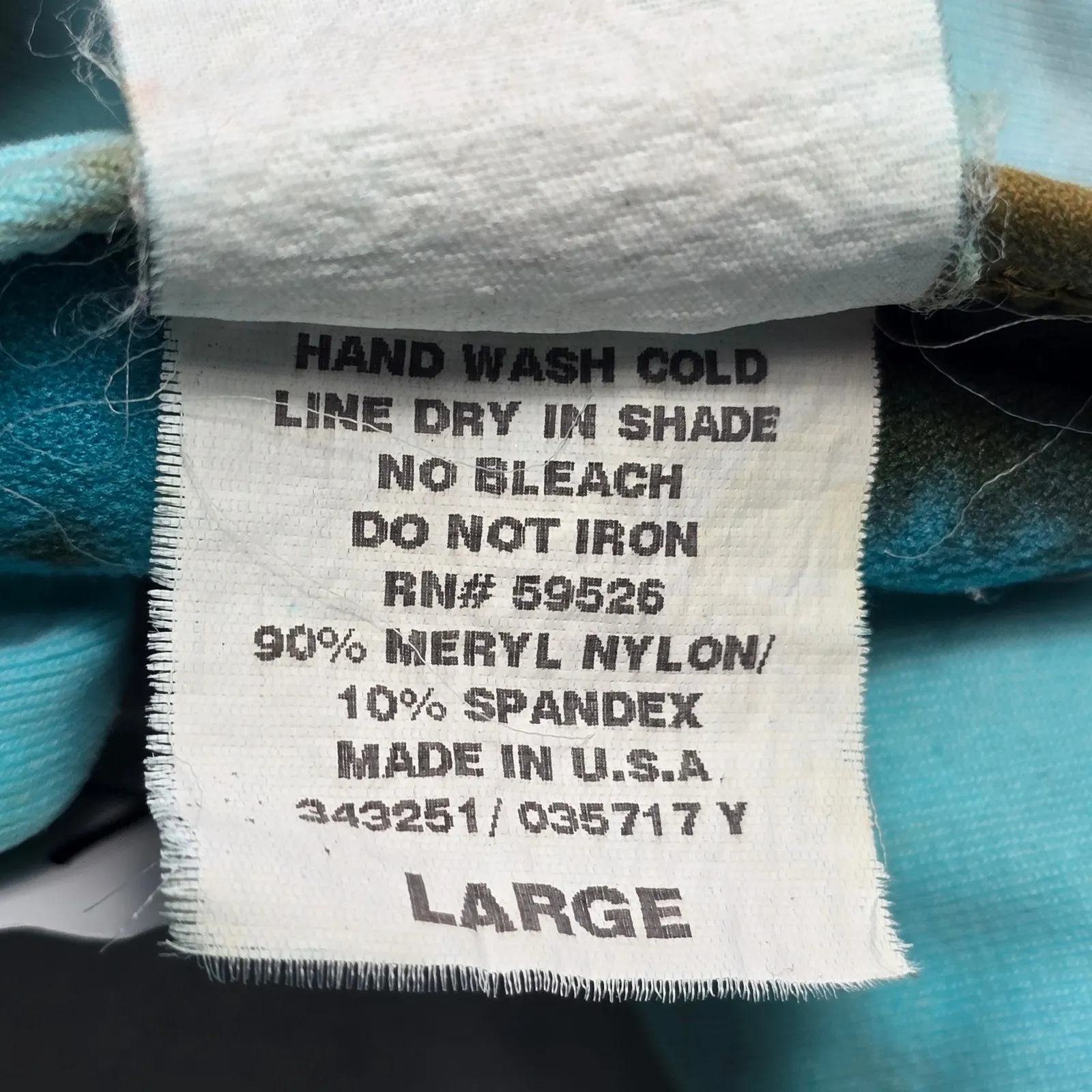 Lucky‎ Brand Blue Tie Dye Halter Tie Vintage Swim Bra Beach Bikini Top L Large - Image 6