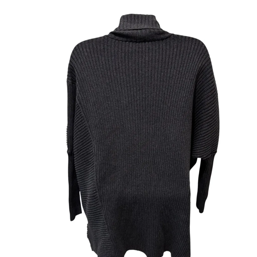 CAbi Cosmic Oversized Rib Knit Cardigan Sweater Sz S Gray Full Zip Casual Cozy - Image 4