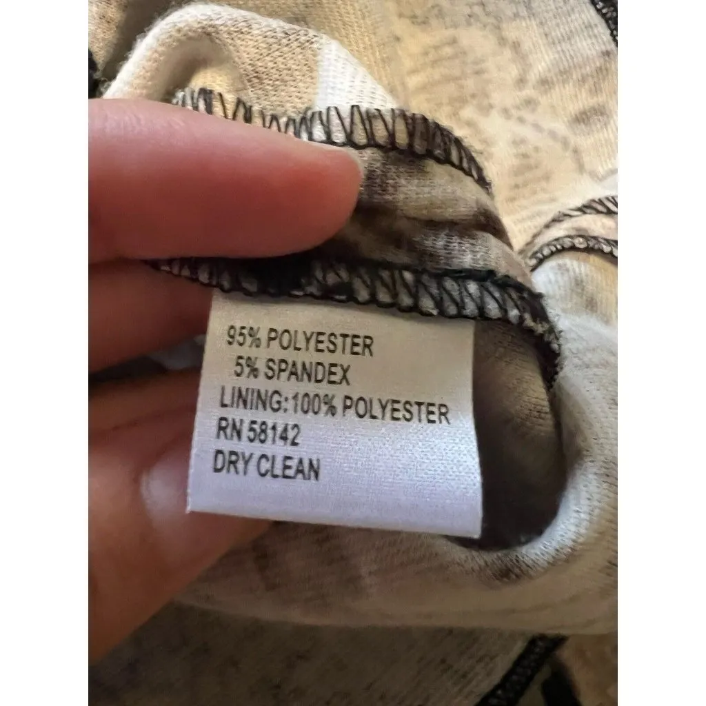 Maggy London Sleeveless Paisley Dress Size‎ 14 Career Professional Formal Zip - Image 8