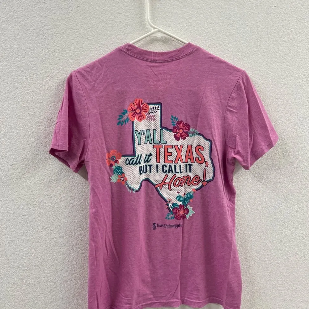Love and Pineapples S Purple Y'all Texas Home T Shirt - Image 4