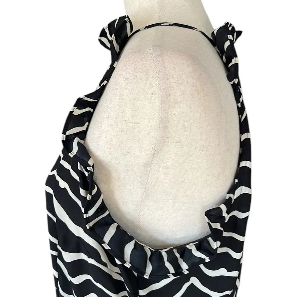 Who What Wear Midi Chic Zebra Print Halter Dress - Image 10