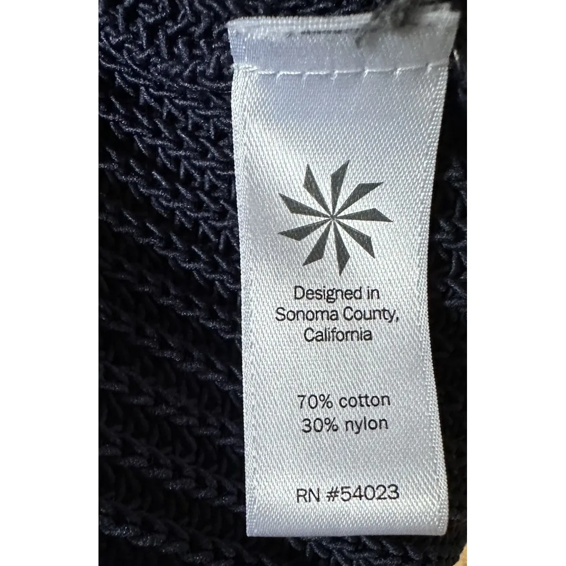 Athleta Womens Highline Sweater Navy Blue Cotton Nylon V Neck Split Hem Sz M - Image 8