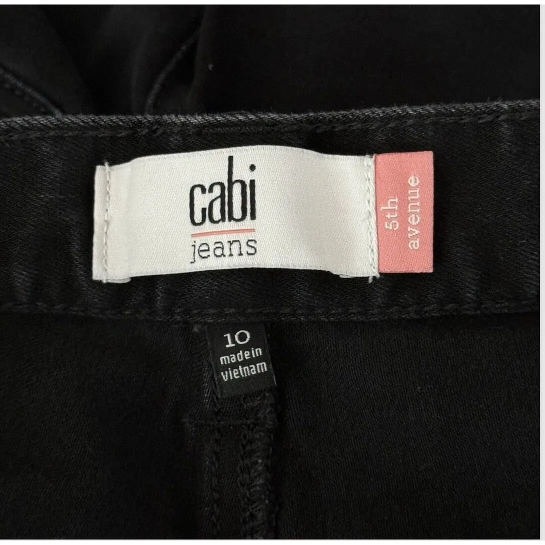 CAbi Jeans Womens 10 Black 5th Avenue Jeans‎ Flare Casual Neutral Minimalist - Image 5
