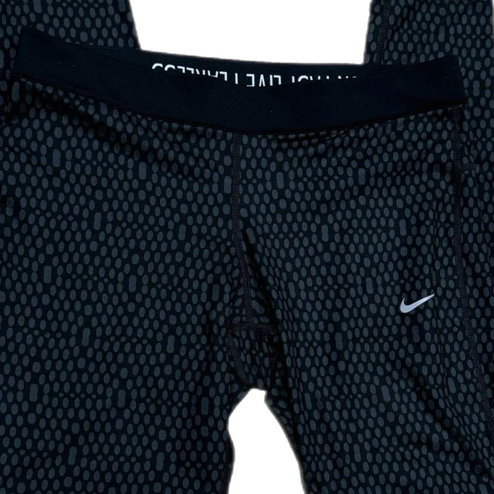 Nike Womens Leggings Black Run Fast Live Fearless Dri-Fit Sz L Athletic Gym Pant - Image 2