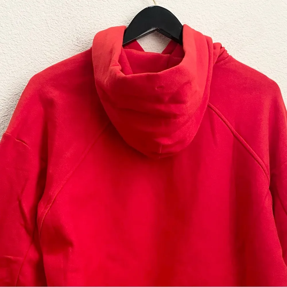 RAG & BONE Battle Red City Terry Organic Cotton Hoodie Sweatshirt Size S - Image 6