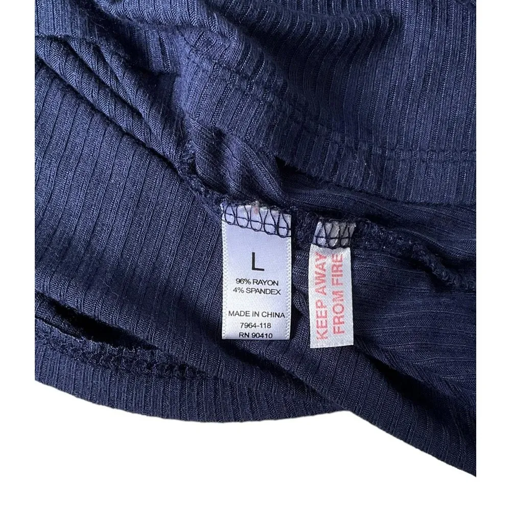 Nicole Miller Blue Short Sleeve T-shirt Dress Women Size Large | 20-5 - Image 3