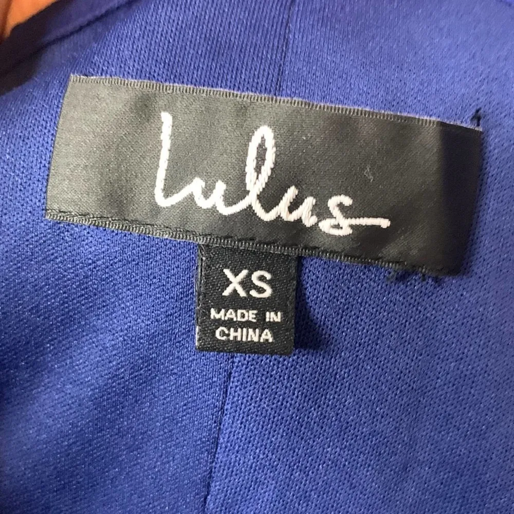 NWT Lulu’s Unmatched Beauty Navy Blue Lace Off-the-Shoulder Dress sz XS - Image 3