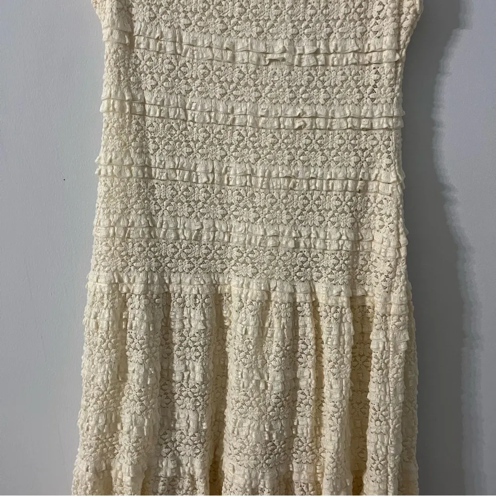 Max Studio Stretch Lace Ivory Tank Dress Size Medium - Image 9