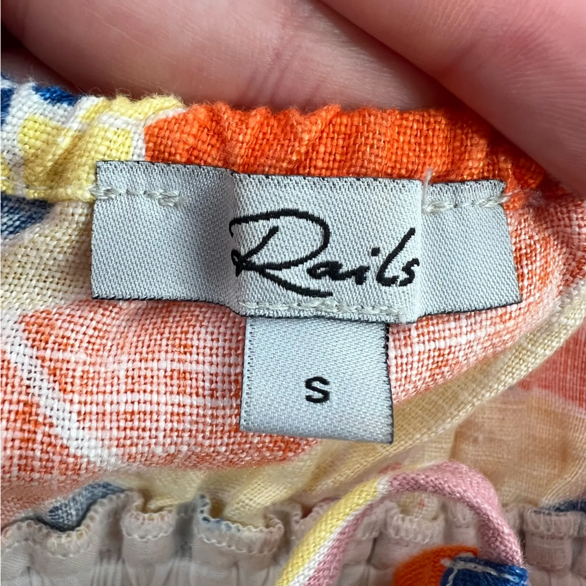 RAILS Octavia linen midi Dress Flower Power sun dress sz S - Image 5