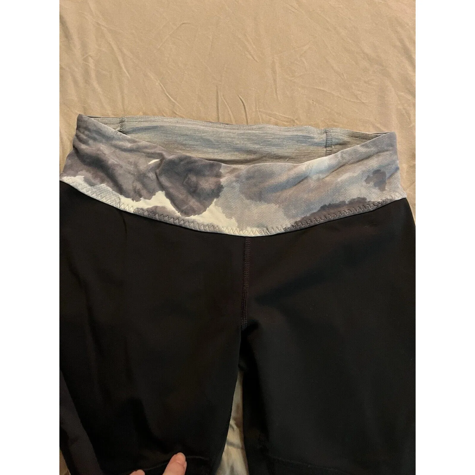 Lululemon Leggings Womens Size 6 Lulu Pants Compression Zip Run For It Crop Black - Image 3