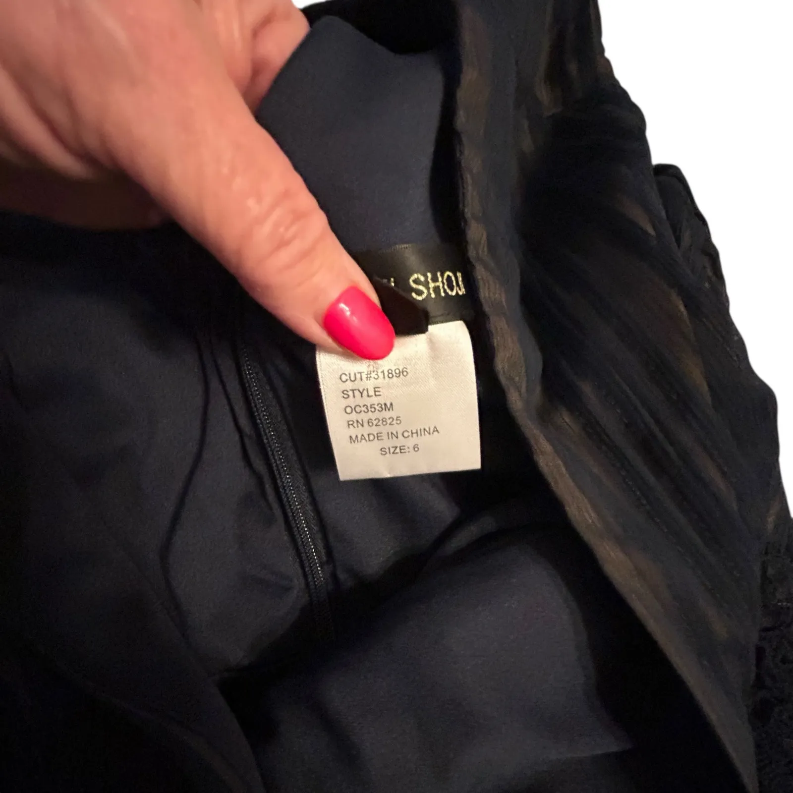 Tadashi Shoji Navy Surplice Neck Cocktail Party Dress
- Size 6 - Image 9