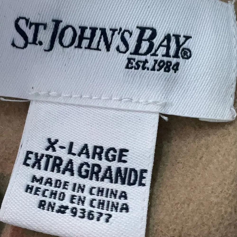 St. John’s Bay Hooded Tan Zip Button Cashmere Wool Blend Jacket Women’s Size XL - Image 5