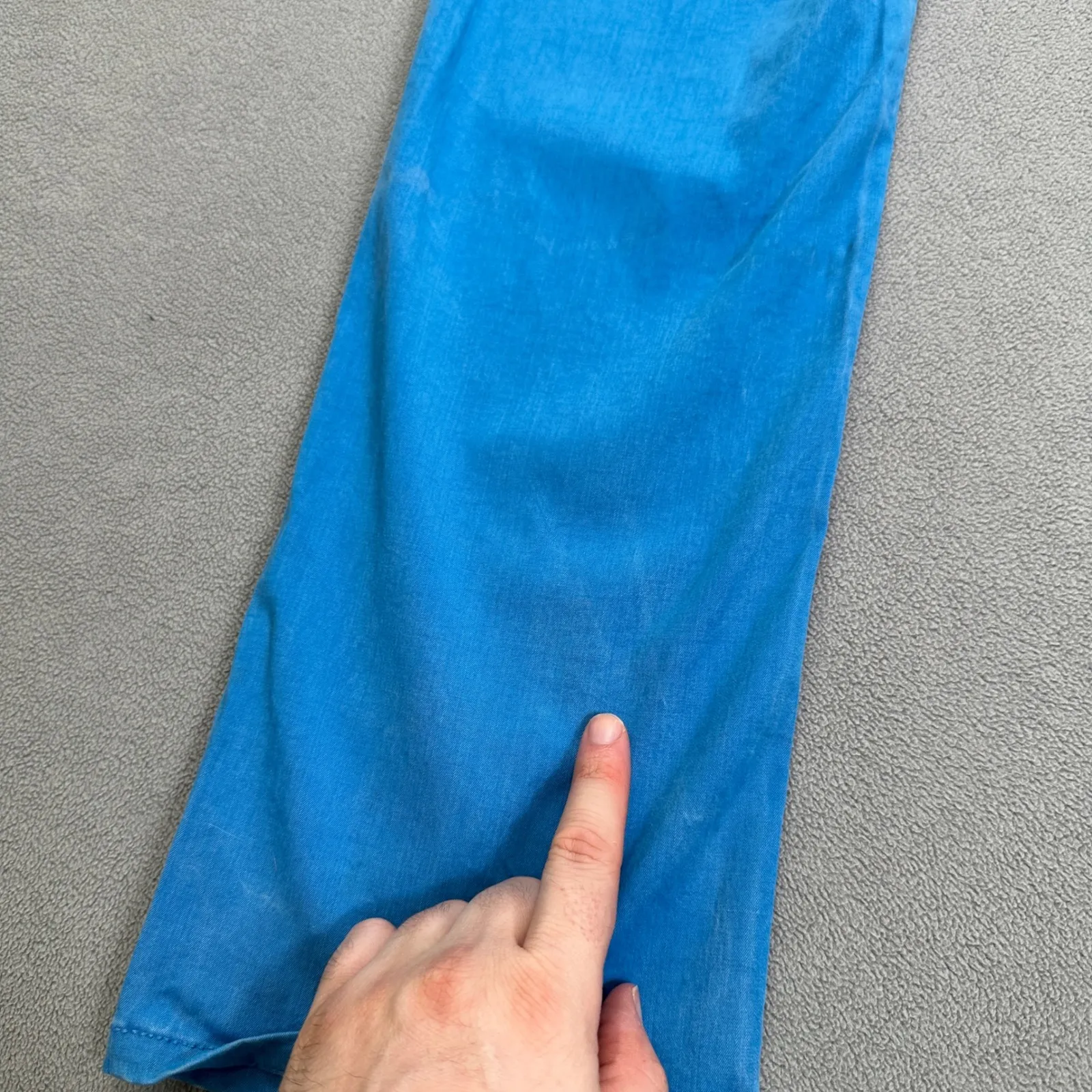 Cache Pants 2 Womens Blue Mid Rise Flare Leg Tencel Blend Vibrant Trousers Y2K - Image 8