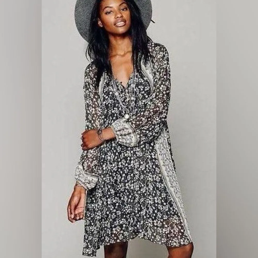 Free People Melody Laughter Floral Swing Dress Size XS Boho Festival‎ Casual - Image 2