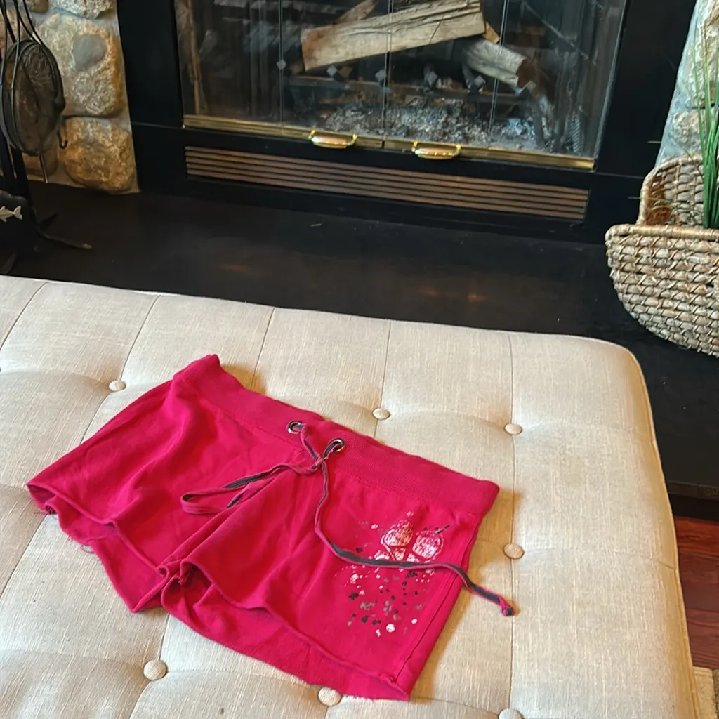 L.e.i 365 Pink Graphic‎ Drawstring Lounge Shorts Size L - Image 3