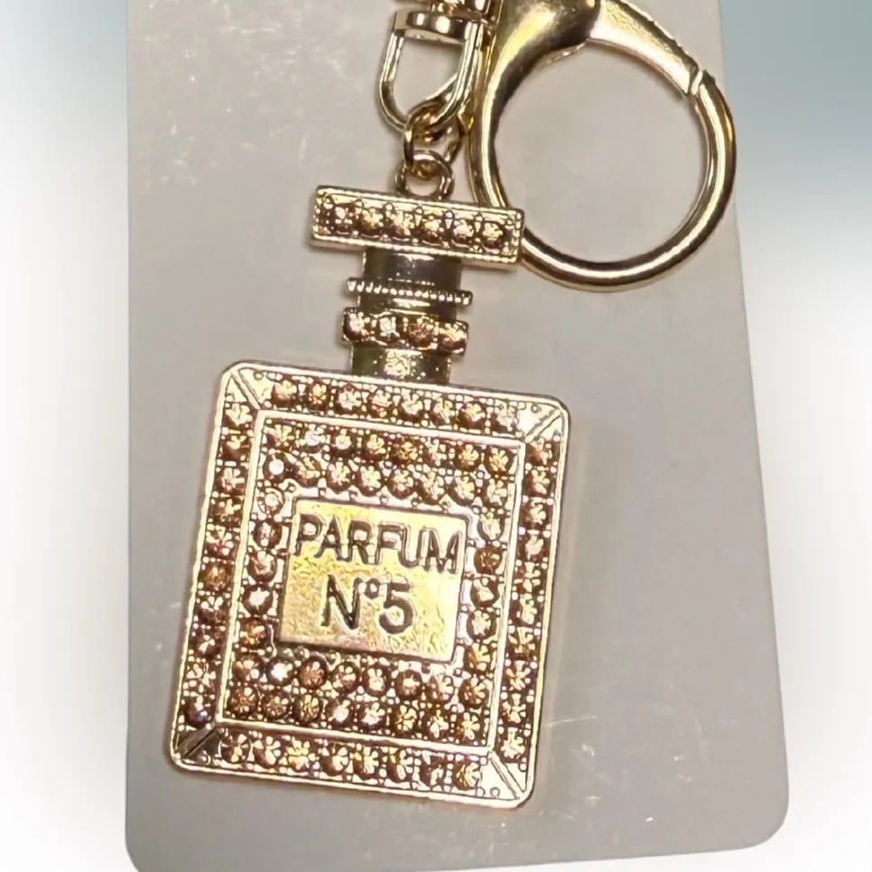 Gold Perfume Bottle Bag Charm/Keychain - Image 2