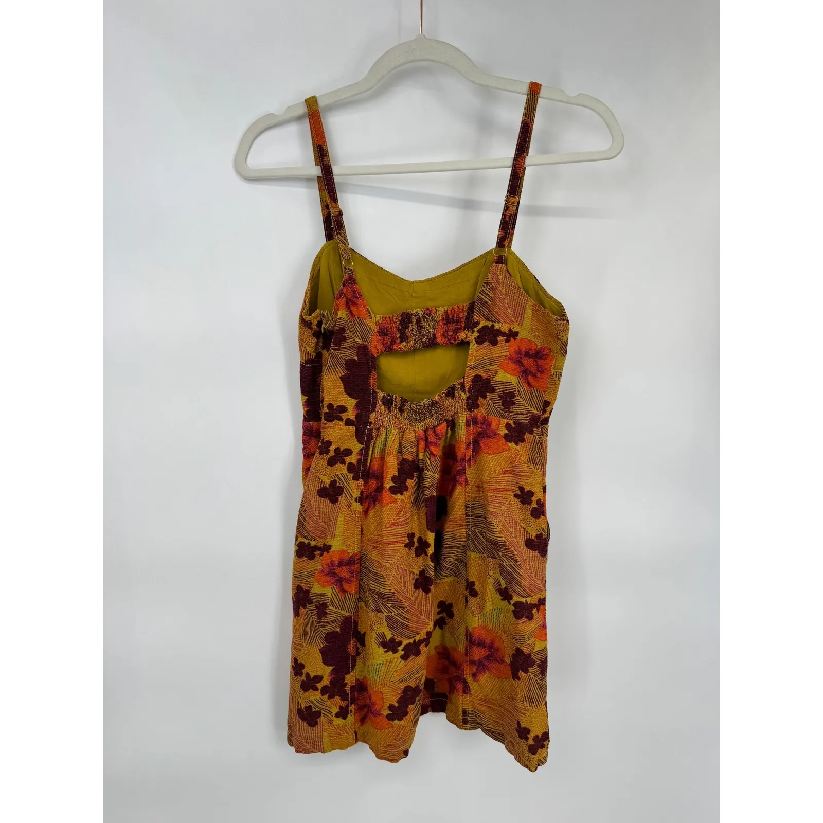 Urban Outfitters Floral Print Mini Dress Cutout Back Sundress Size M - Image 2