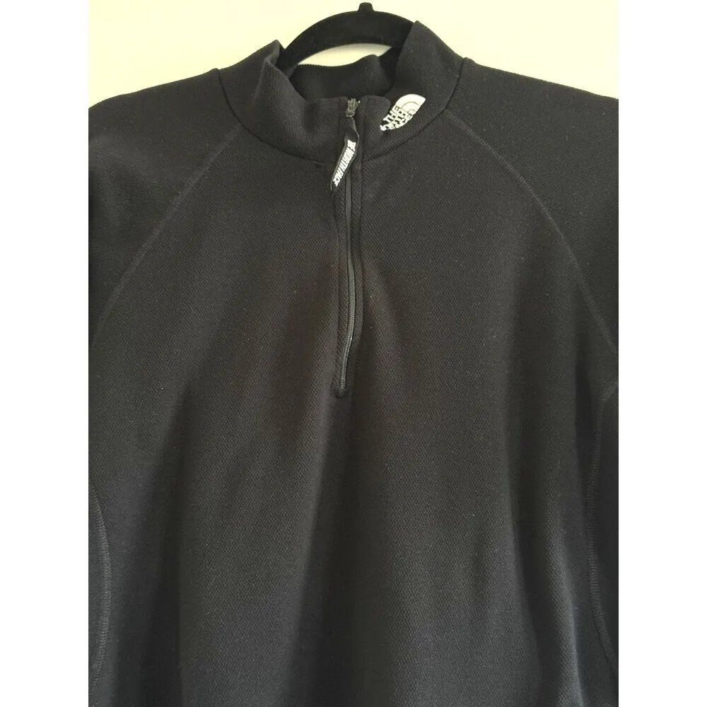 The North Face Women’s Quarter Zip Up Jacket Pullover Longsleeve Black Medium - Image 4