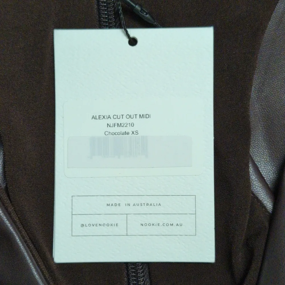 NWT Nookie Chocolate Cut Out Sleeveless Alexia Midi Dress Size XS - Image 9