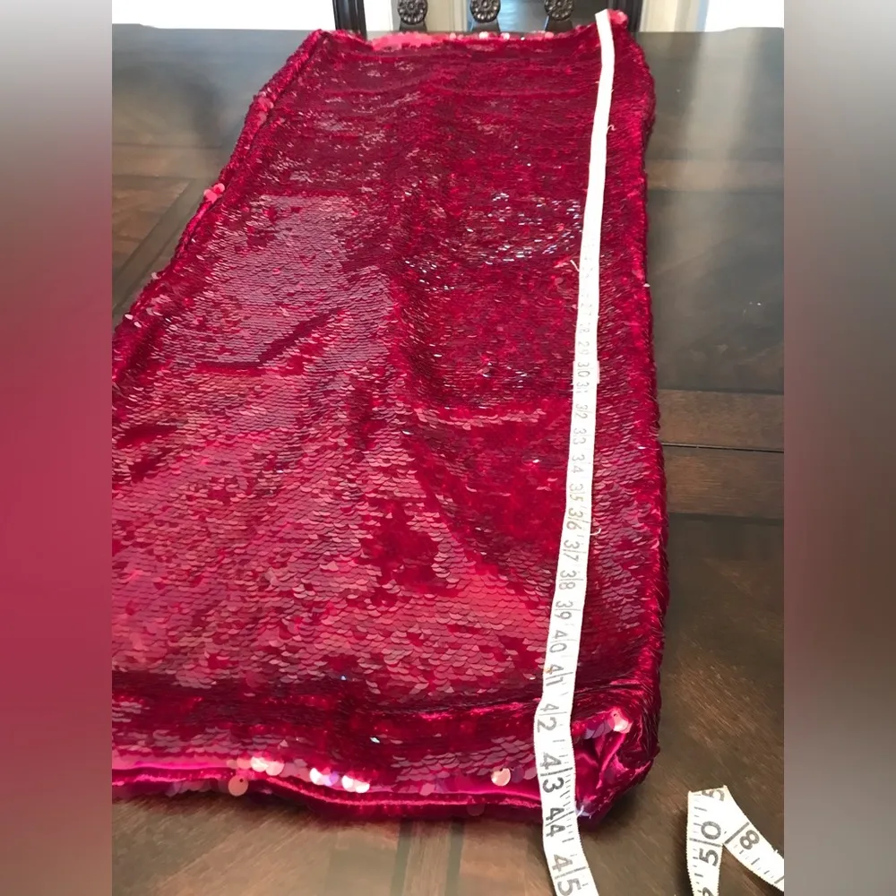 NWOT House of CB 'Alexis' Hot Pink Sequin Maxi Skirt Sz L - Image 10