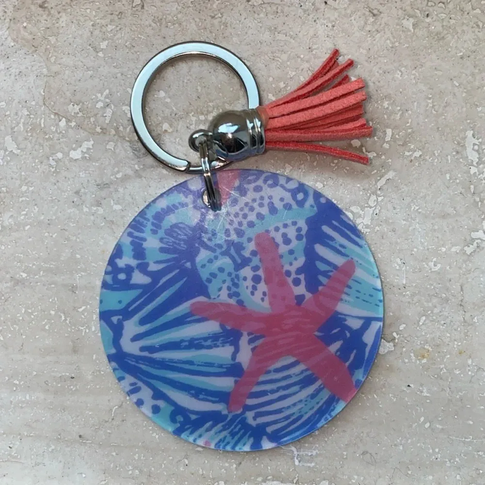 Starfish‎ keychain / bag charm Pink - Image 4