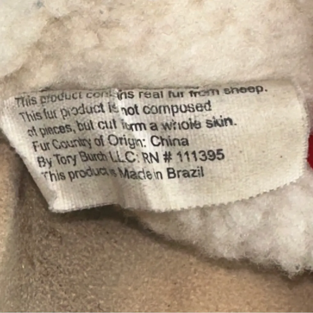 Tory Burch Women’s Size 8 Ivory Cream Sheldon Shearling Two Band Slides Clogs - Image 9