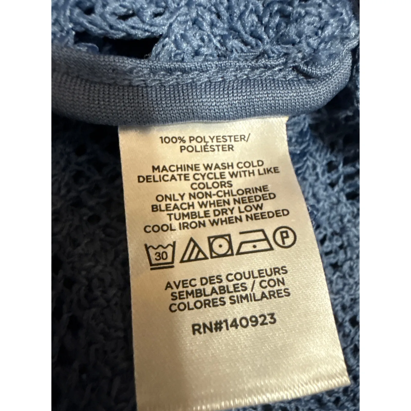 NEW Ann Taylor LOFT Blue Floral Crochet Knit Lace Sleeveless Tank Top Size S - Image 5