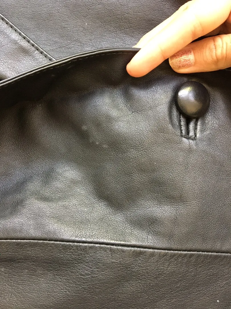 Vintage Peruvian Leather Jacket Black Size 6 - Image 6